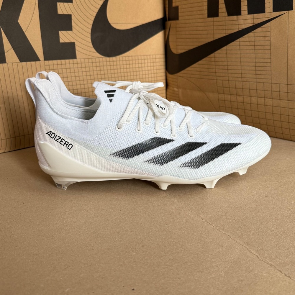 Adidas Adizero Electric + Football Cleats White Black IH7451 Size 13‎